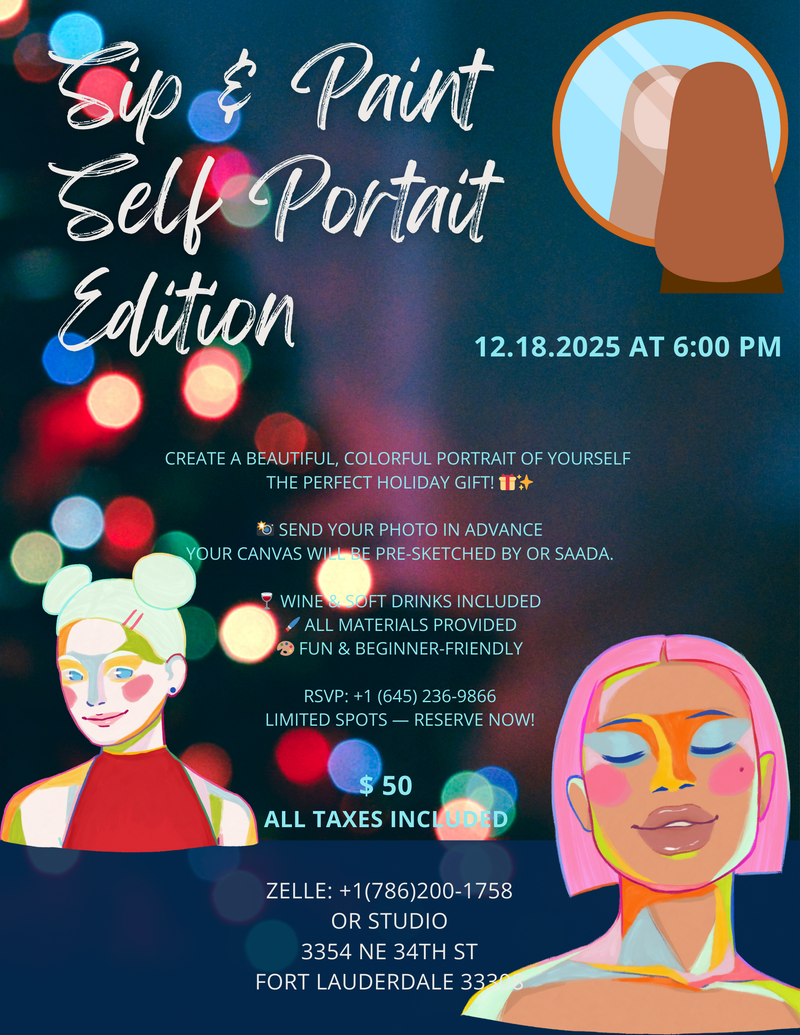 Sip & Paint Self Portrait